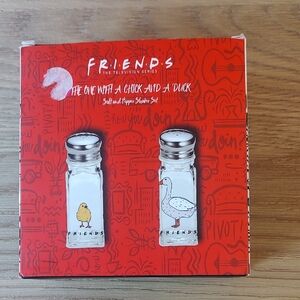 Friends TV Show "The One With A Chick And A Duck" Salt & Pepper Shaker Set - New